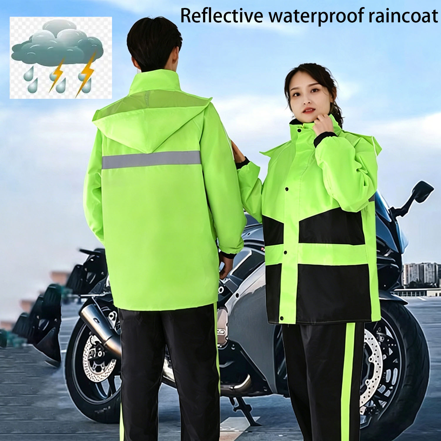 Motorcycle Wearing Gear - Motorcycle Raincoat Suits Men Women Waterproof
