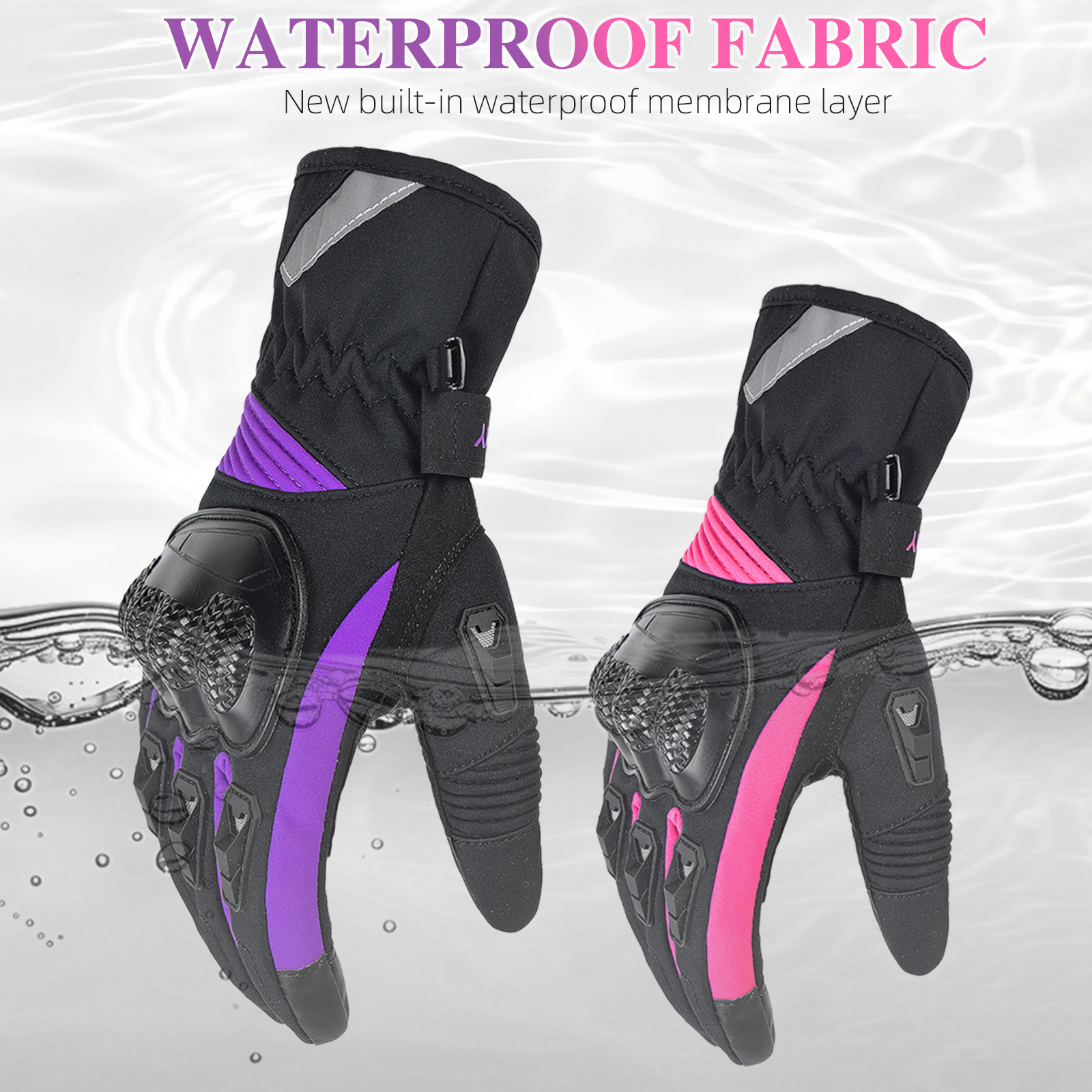 Motorcycle Gear For Winter - SUOMY Winter Motorcycle Gloves Lady Pink/Purple