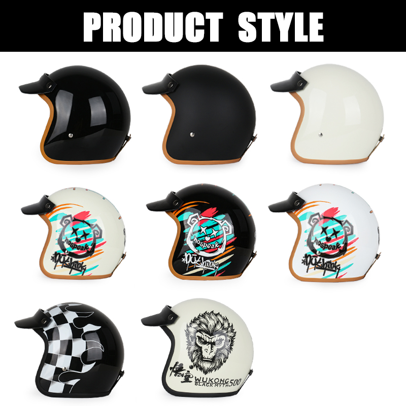 Retro semi-open motorcycle hel – Motorcycle Gear For Winter Bewertung und Preis