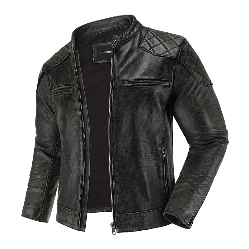 Retro Leather Jacket Motorcycl – Motorcycle Gear For Winter Bewertung und Preis