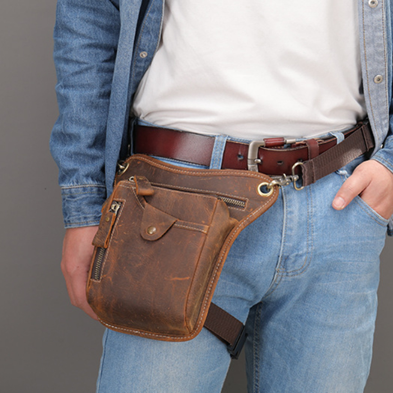 Vintage Pu Leather Waist Pack  – Motorcycle Gear Bag Bewertung und Preis