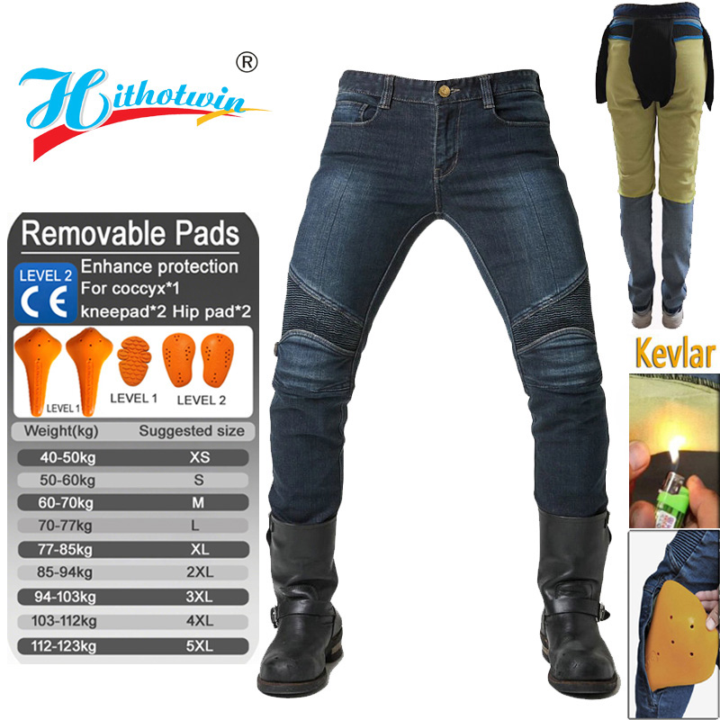 Men Aramid Motorcycle Jeans Wi – Motorcycle Wearing Gear Bewertung und Preis